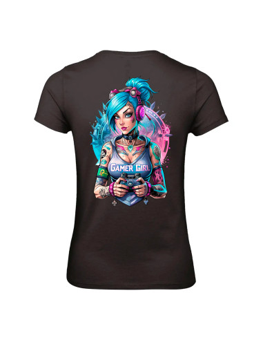 T-shirt Gamer Girl Femme - Edition Jeux vidéo arrière