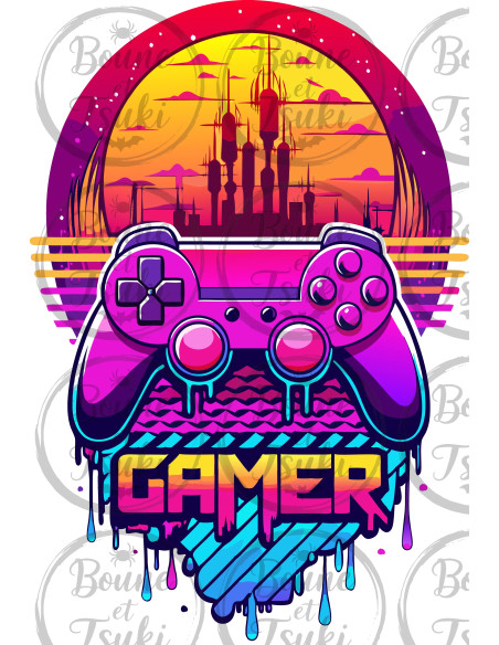 T-shirt Gamer rose - Edition Jeux vidéo