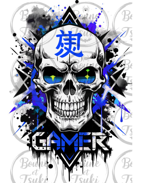 T-shirt Gamer Skull - Edition Jeux vidéo