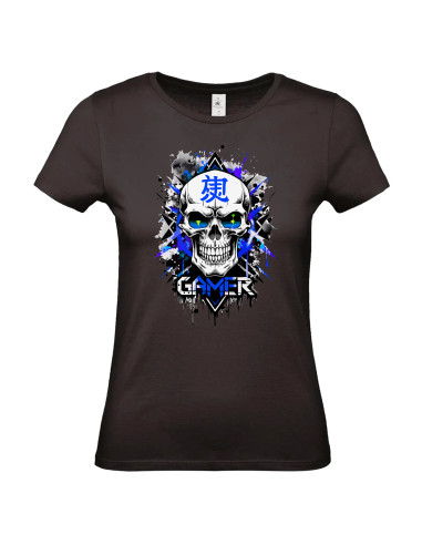 T-shirt Gamer Skull Femme - Edition Jeux vidéo avant