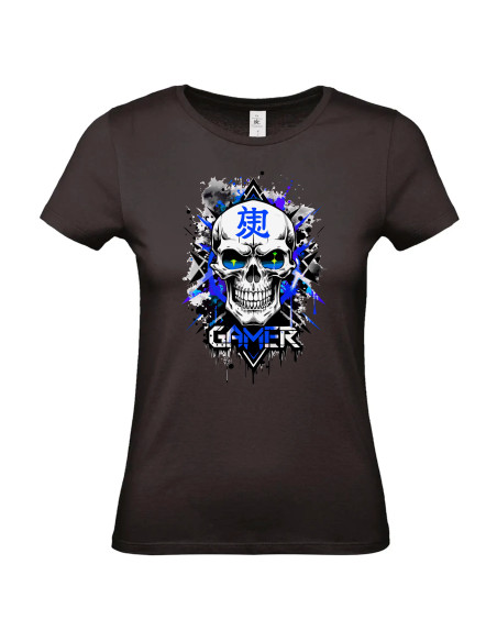 T-shirt Gamer Skull Femme - Edition Jeux vidéo avant