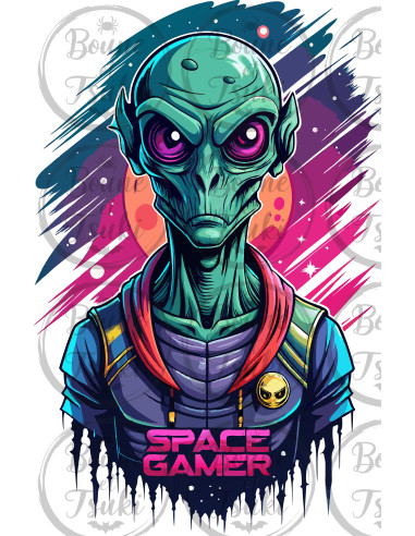 T-shirt Space Gamer - Edition Jeux vidéo