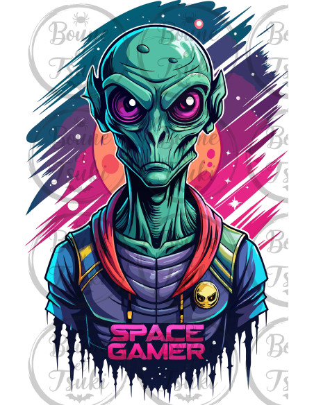 T-shirt Space Gamer - Edition Jeux vidéo