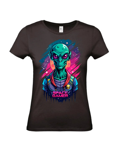 T-shirt Space Gamer Femme - Edition Jeux vidéo avant