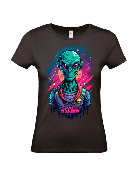 T-shirt Space Gamer Femme - Edition Jeux vidéo avant