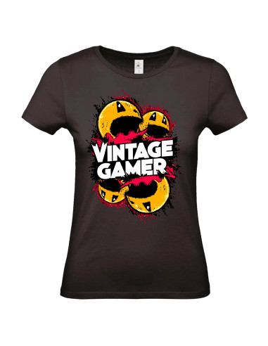 T-shirt Vintage Gamer Femme - Edition Jeux vidéo avant