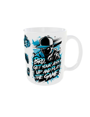 Mug Bro blue - Edition Jeux vidéo droit