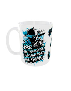 Mug Bro blue - Edition Jeux vidéo gauche