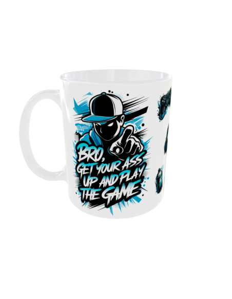Mug Bro blue - Edition Jeux vidéo gauche