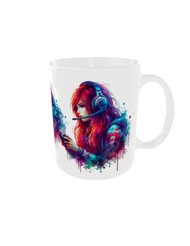 Mug Femme gameuse - Edition Jeux vidéo droit