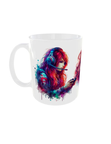 Mug Femme gameuse - Edition Jeux vidéo gauche