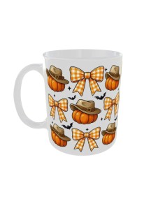 Mug Citrouilles chapeaux noeuds - Edition Automne gauche
