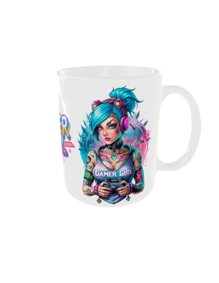 Mug Gamer girl - Edition Jeux vidéo droit