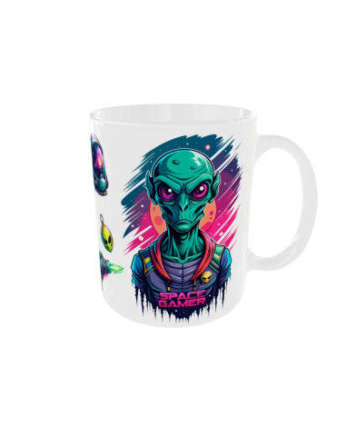 Mug Space gamer - Edition Jeux vidéo droit