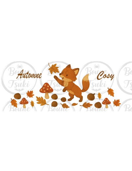 Mug Renard joue feuille ecriture - Edition Automne