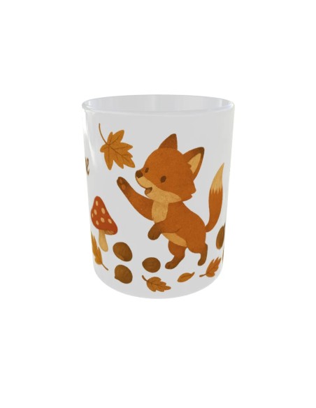 Mug Renard joue feuille ecriture - Edition Automne avant