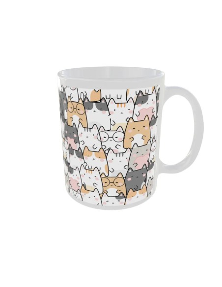 Mug Chat gris et roux - Edition Chat droit