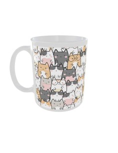 Mug Chat gris et roux - Edition Chat gauche