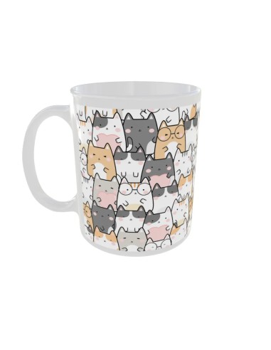 Mug Chat gris et roux - Edition Chat gauche