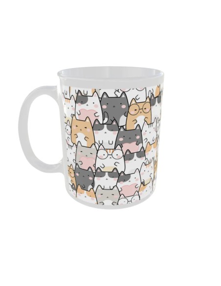 Mug Chat gris et roux - Edition Chat gauche