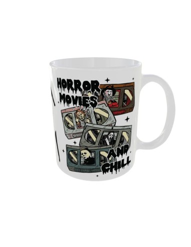 Mug Horror movies and chill K7 - Edition Halloween droit