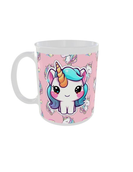 Mug Licorne kawaii rose - Edition Licorne gauche