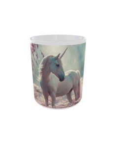 Mug Licorne rose et blanche - Edition Licorne gauche 2