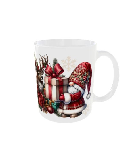 Mug Gnomes cadeau et rennes - Edition Noël droit
