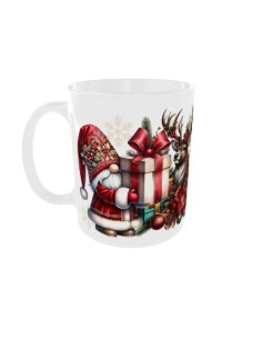 Mug Gnomes cadeau et rennes - Edition Noël gauche