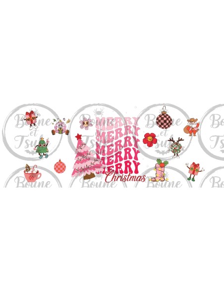 Mug Merry christmas rose - Edition Noël