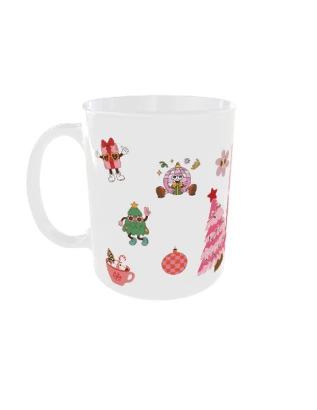 Mug Merry christmas rose - Edition Noël gauche