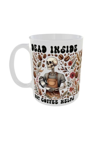 Mug Dead inside coffee - Edition Tete de mort gauche
