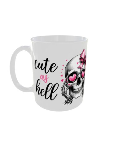 Mug Noeud rose - Edition Tete de mort gauche