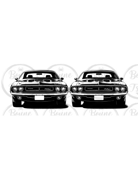 Mug Dodge challenger ombre - Edition Voiture