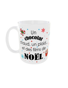Mug Chocolat plaid et film - Edition Noël gauche