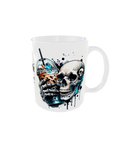Mug Un café glacé - Edition Tête de mort droit