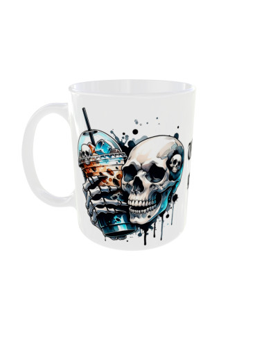 Mug Un café glacé - Edition Tête de mort gauche