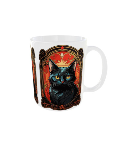 Mug Chat noir - Edition chat droit