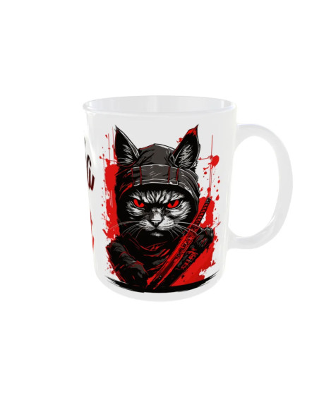 Mug Chat ninja - Edition Chat droit