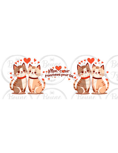 Mug Chats ronronne - Edition Saint Valentin