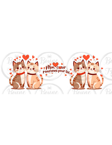 Mug Chats ronronne - Edition Saint Valentin