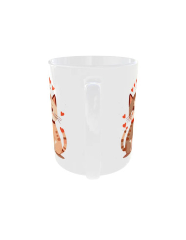 Mug Chats ronronne - Edition Saint Valentin arrière