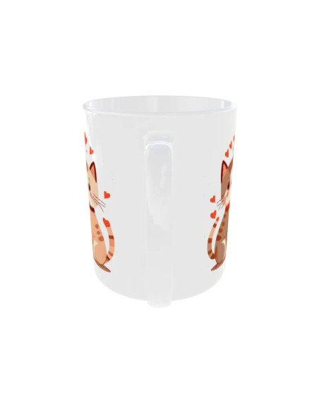 Mug Chats ronronne - Edition Saint Valentin arrière