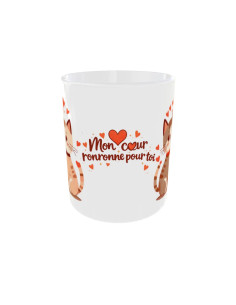 Mug Chats ronronne - Edition Saint Valentin gauche 2
