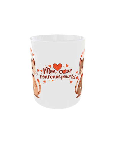 Mug Chats ronronne - Edition Saint Valentin avant