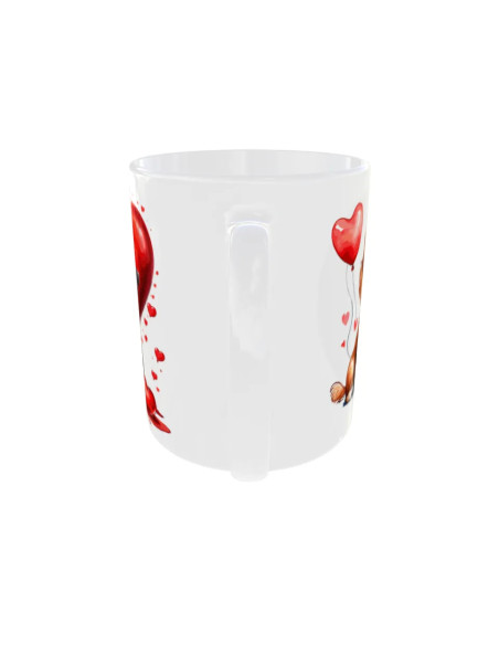 Mug Chiens coeur - Edition Saint Valentin arrière