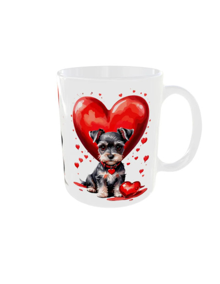 Mug Chiens coeur - Edition Saint Valentin droit