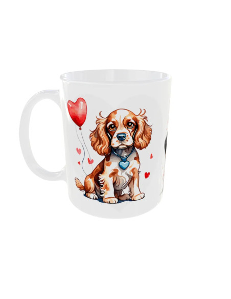 Mug Chiens coeur - Edition Saint Valentin gauche