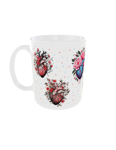 Mug Sept coeurs - Edition Saint Valentin gauche