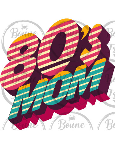 T-shirt 80's Mom rayures - Edition Fête des Mères